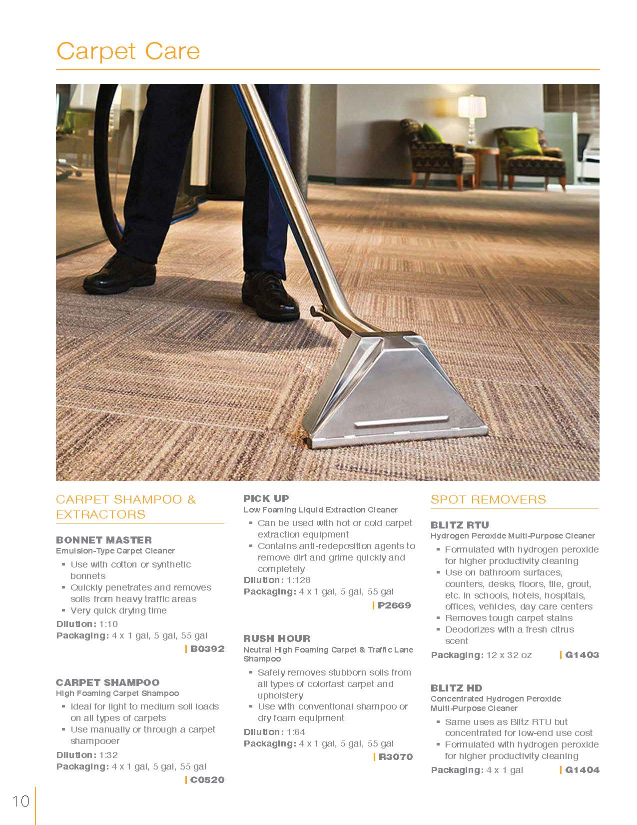 Multi-Clean Carpet Care. Extraction Low Foam Carpet Cleaner. 1 Gal